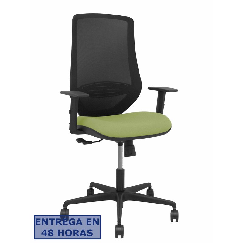 PIQUERAS Y CRESPO Silla Mardos sincro malla negra bali verde oliva brazo regulable PIQUERAS Y CRESPO Silla Mardos sincro malla negra bali verde oliva brazo regulable