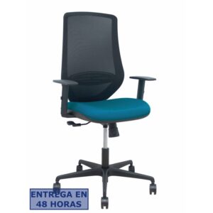 PIQUERAS Y CRESPO Silla Mardos sincro malla negra bali verde petroleo brazo regulable