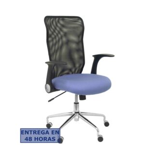 PIQUERAS Y CRESPO Silla Minaya respaldo malla negro asiento bali azul claro