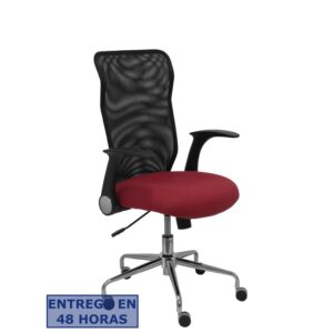 PIQUERAS Y CRESPO Silla Minaya respaldo malla negro asiento bali granate