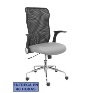 PIQUERAS Y CRESPO Silla Minaya respaldo malla negro asiento bali gris claro