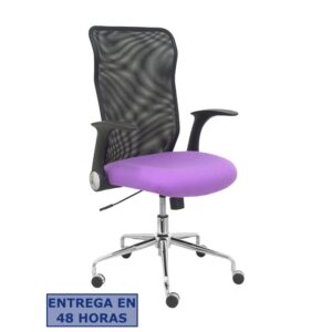 PIQUERAS Y CRESPO Silla Minaya respaldo malla negro asiento bali lila
