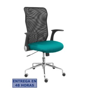 PIQUERAS Y CRESPO Silla Minaya respaldo malla negro asiento bali turquesa