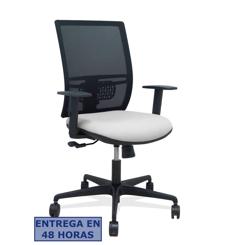 PIQUERAS Y CRESPO Silla Yunquera sincro malla negra bali gris claro brazo regulable