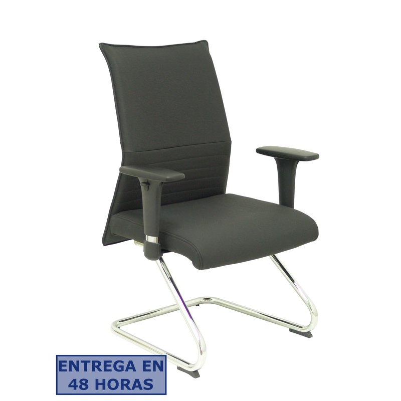 PIQUERAS Y CRESPO Sillon Albacete confidente patin piel negro PIQUERAS Y CRESPO Sillon Albacete confidente patin piel negro