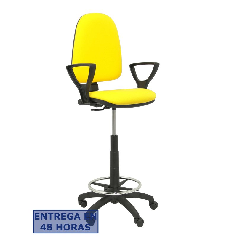 PIQUERAS Y CRESPO Taburete Aýna bali amarillo brazos fijos PIQUERAS Y CRESPO Taburete Aýna bali amarillo brazos fijos