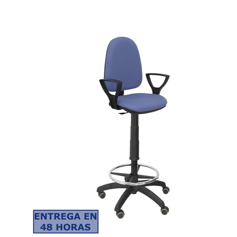 PIQUERAS Y CRESPO Taburete Aýna bali azul claro brazos fijos ruedas de parque PIQUERAS Y CRESPO Taburete Aýna bali azul claro brazos fijos ruedas de parque