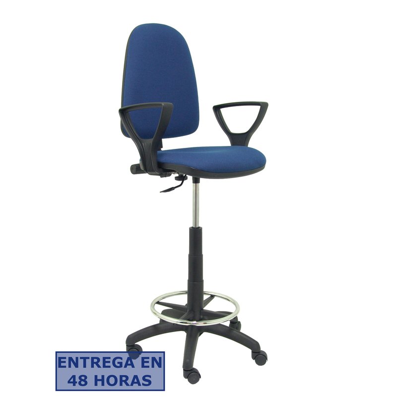 PIQUERAS Y CRESPO Taburete Aýna bali azul marino con brazos fijos