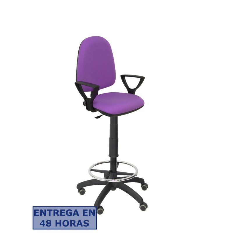 PIQUERAS Y CRESPO Taburete Aýna bali lila brazos fijos ruedas de parque