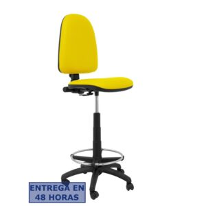 PIQUERAS Y CRESPO Taburete Aýna similpiel amarillo