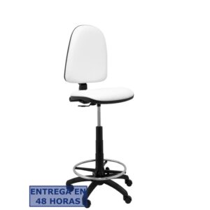 PIQUERAS Y CRESPO Taburete Aýna similpiel blanco