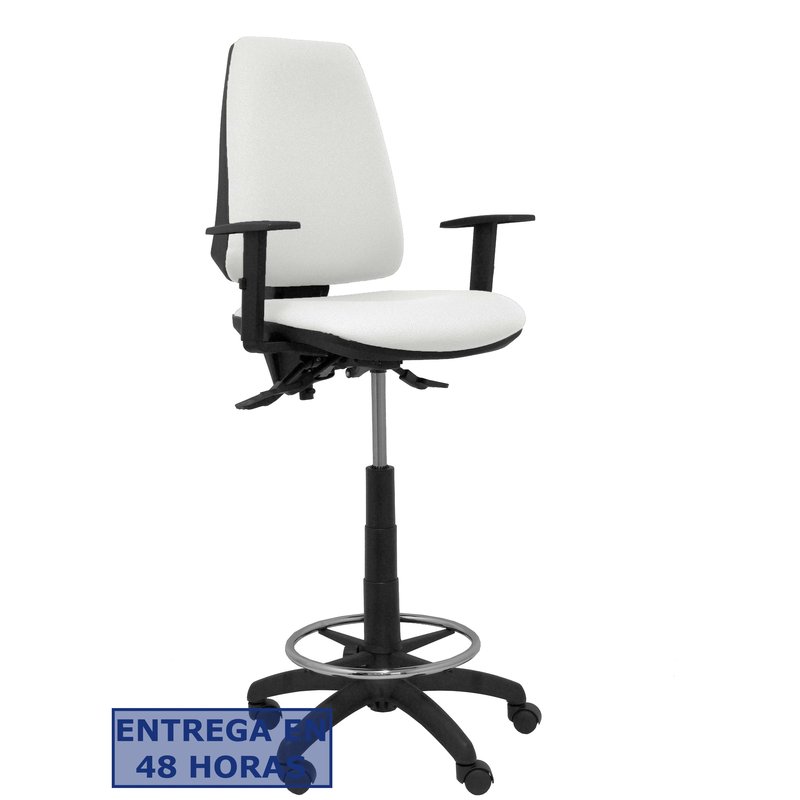 PIQUERAS Y CRESPO Taburete Elche S bali blanco brazos regulables PIQUERAS Y CRESPO Taburete Elche S bali blanco brazos regulables