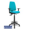 PIQUERAS Y CRESPO Taburete Elche S bali verde turquesa brazos regulables PIQUERAS Y CRESPO Taburete Elche S bali verde turquesa brazos regulables