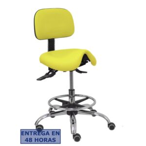 PIQUERAS Y CRESPO Taburete Zarza similpiel amarillo