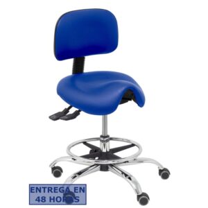 PIQUERAS Y CRESPO Taburete Zarza similpiel azul