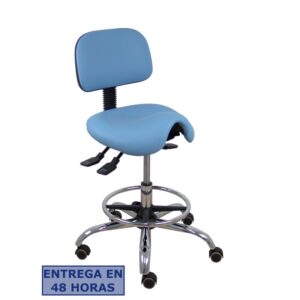 PIQUERAS Y CRESPO Taburete Zarza similpiel azul claro