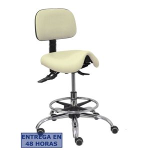 PIQUERAS Y CRESPO Taburete Zarza similpiel crema