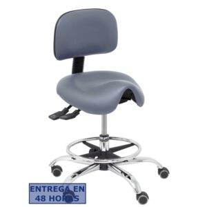 PIQUERAS Y CRESPO Taburete Zarza similpiel gris