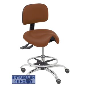 PIQUERAS Y CRESPO Taburete Zarza similpiel marron