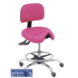 PIQUERAS Y CRESPO Taburete Zarza similpiel rosa