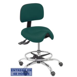 PIQUERAS Y CRESPO Taburete Zarza similpiel verde botella