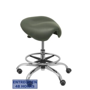 PIQUERAS Y CRESPO Taburete Zarza sin respaldo similpiel gris oscuro