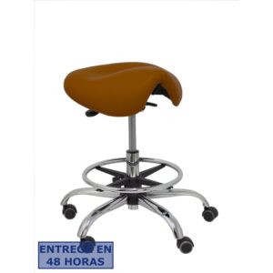 PIQUERAS Y CRESPO Taburete Zarza sin respaldo similpiel marron