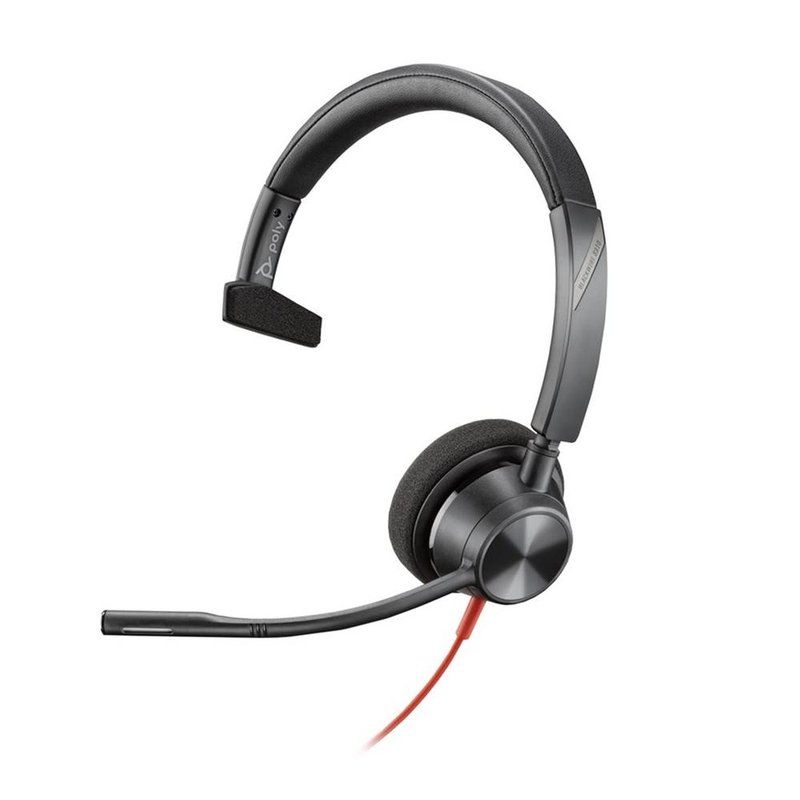 POLY Auriculares monoaurales Blackwire 3310 con certificación Microsoft Teams USB-C + Adaptador USB-C/A POLY Auriculares monoaurales Blackwire 3310 con certificación Microsoft Teams USB-C + Adaptador USB-C/A