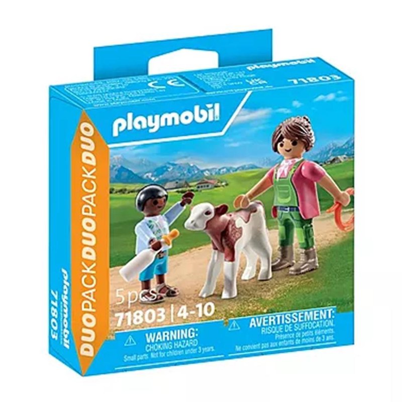 Playmobil - Granjera Con Ternero Playmobil - Granjera Con Ternero