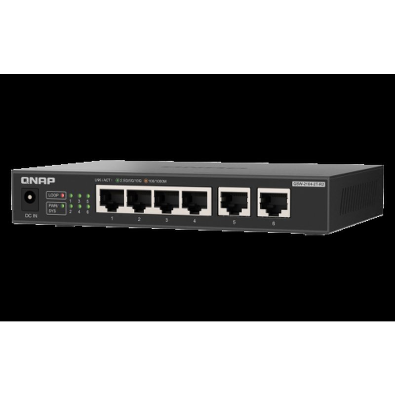 QNAP QSW-2104-2T-R2 switch No administrado 10G Ethernet (100/1000/10000) Escritorio Negro QNAP QSW-2104-2T-R2 switch No administrado 10G Ethernet (100/1000/10000) Escritorio Negro - Imagen 4