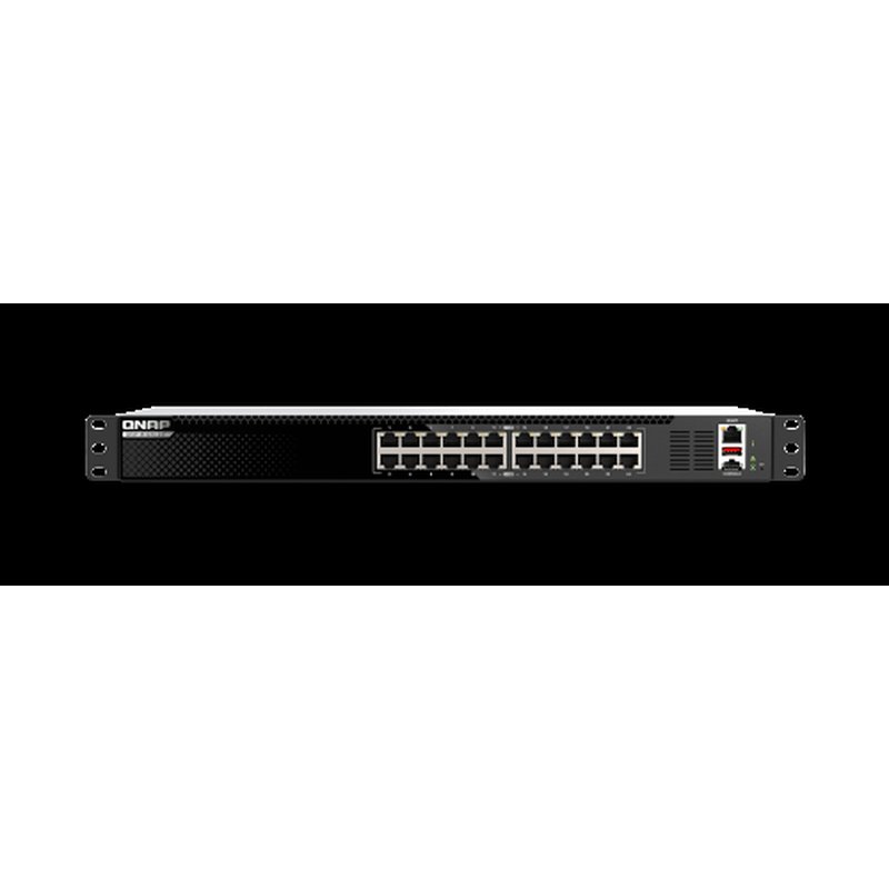 QNAP QSW-M3224-24T switch Gestionado L3 10G Ethernet (100/1000/10000) 1U Negro, Plata