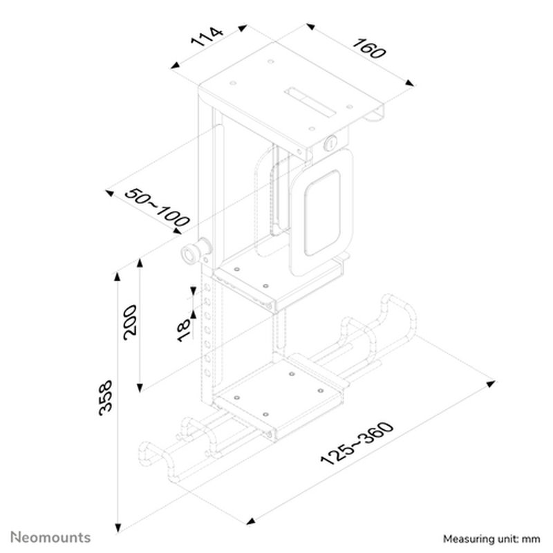 Reacondicionado | Neomounts by Newstar Soporte de PC para escritorio