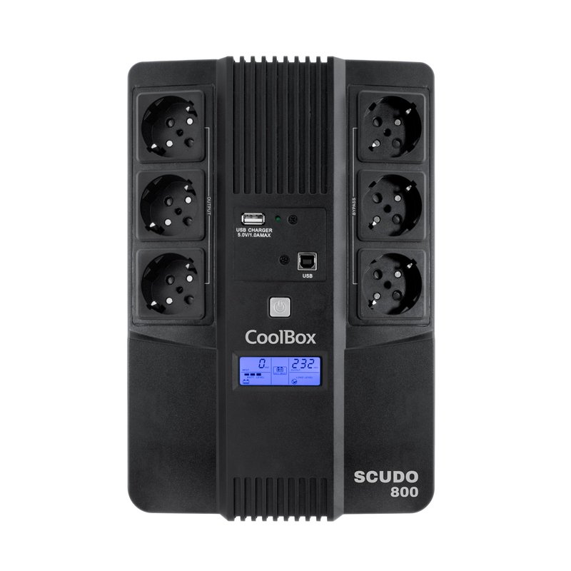 S.A.I. COOLBOX SCUDO 3 800VA 480W USB SCHUKO S.A.I. COOLBOX SCUDO 3 800VA 480W USB SCHUKO