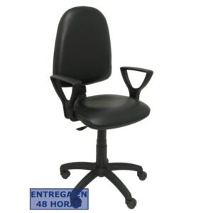 SILLA AYNA SIMILPIEL NEGRO CON BRAZ