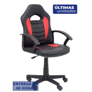 SILLA GAMING MOHEDAS NEGRO Y ROJO