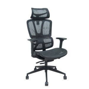 SILLA PRO537 TRASLACK MALLA NEGRA BRAZOS 3D RUEDAS NAILON 60 MM FOROL BY PIQUERAS Y CRESPO 537TKM840B3DRN60