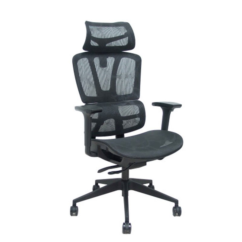 SILLA PRO537 TRASLACK MALLA NEGRA BRAZOS 3D RUEDAS NAILON 60 MM FOROL BY PIQUERAS Y CRESPO 537TKM840B3DRN60