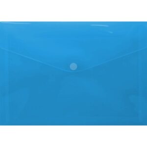 SOBRE PORTADOCUMENTOS CON VELCRO A4 AZUL POLIPROPILENO INGRAF 332731 | PACK 10 UNIDADES