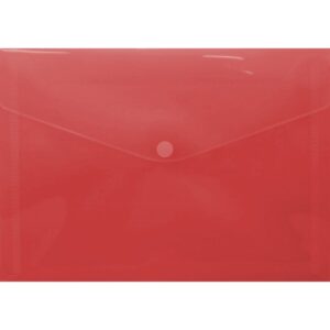 SOBRE PORTADOCUMENTOS CON VELCRO A4 ROJO POLIPROPILENO INGRAF 332732 | PACK 10 UNIDADES