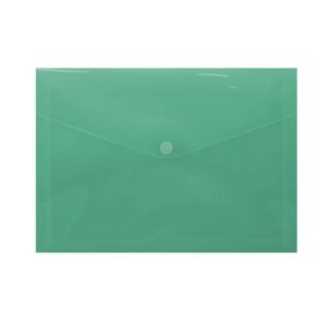 SOBRE PORTADOCUMENTOS CON VELCRO A4 VERDE POLIPROPILENO INGRAF 332733 | PACK 10 UNIDADES