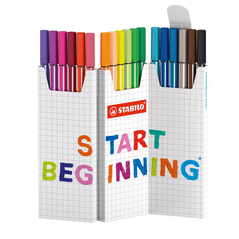STABILO Pen 68 rotulador Medio Multicolor 18 pieza(s)