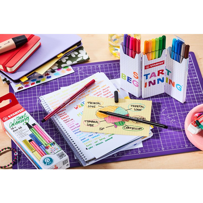 STABILO Pen 68 rotulador Medio Multicolor 18 pieza(s) - Imagen 3