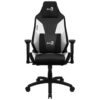 Aerocool ADMIRALBW Silla Gaming Profesional, Cojines Acolchados, Tecnología Air, Negro/Blanco