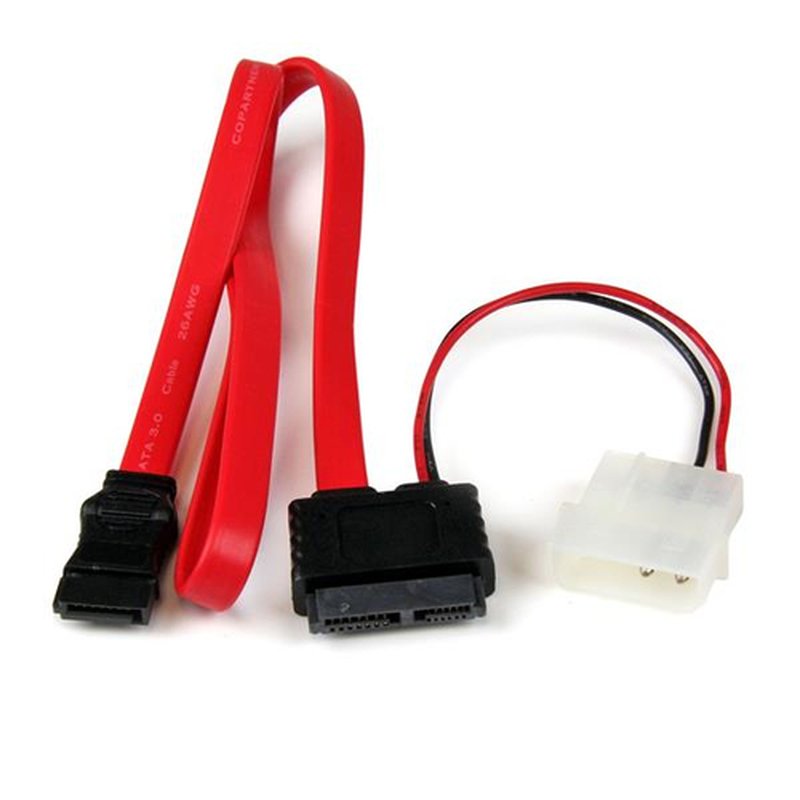 StarTech.com Cable SATA de Línea Delgada a SATA de 36 pulgadas con Adaptador de Alimentación LP4 StarTech.com Cable SATA de Línea Delgada a SATA de 36 pulgadas con Adaptador de Alimentación LP4