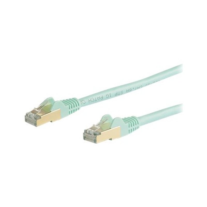 StarTech.com Cable de 10m de Red Ethernet CAT6a Aqua RJ45 STP
