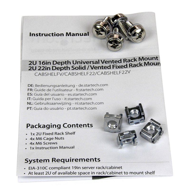 StarTech.com Estante Bandeja Ventilado para Armario Rack Universal Servidores 2U 22in Profundidad Fija - 22kg StarTech.com Estante Bandeja Ventilado para Armario Rack Universal Servidores 2U 22in Profundidad Fija - 22kg - Imagen 7
