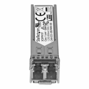 StarTech.com Módulo Transceptor SFP Compatible con 3CSFP91 de HPE - 1000BASE-SX - Fibra Multimodo (MMF) 1 GbE - SFP Ethernet Gigabit 1Gb - LC 550m - 850nm - DDM - HPE 3812, 3824, 3848 StarTech.com Módulo Transceptor SFP Compatible con 3CSFP91 de HPE - 1000BASE-SX - Fibra Multimodo (MMF) 1 GbE - SFP Ethernet Gigabit 1Gb - LC 550m - 850nm - DDM - HPE 3812, 3824, 3848
