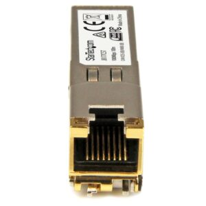 StarTech.com Módulo Transceptor SFP Compatible con el Modelo J8177C de HPE - 1000BASE-T - SFP a RJ45 Cat6 / Cat5e - SFP Ethernet Gigabit de 1Gb - RJ45 - 100m - HPE 1810, 1820, 2530 StarTech.com Módulo Transceptor SFP Compatible con el Modelo J8177C de HPE - 1000BASE-T - SFP a RJ45 Cat6 / Cat5e - SFP Ethernet Gigabit de 1Gb - RJ45 - 100m - HPE 1810, 1820, 2530
