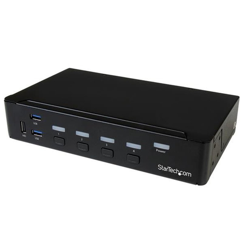 StarTech.com Switch Conmutador KVM de 4 Puertos DisplayPort 4K con USB 3.0