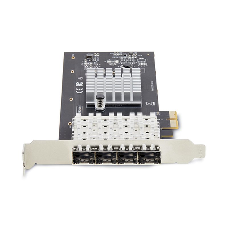 StarTech.com Tarjeta PCIe 2.1x2 de Red de Fibra Óptica/Cobre Ethernet 1Gb SFP de 4 Puertos - Chipset Controlador Intel I350-AM4 - Cobre de 1000BASE/Fibra Óptica - NIC - Imagen 3